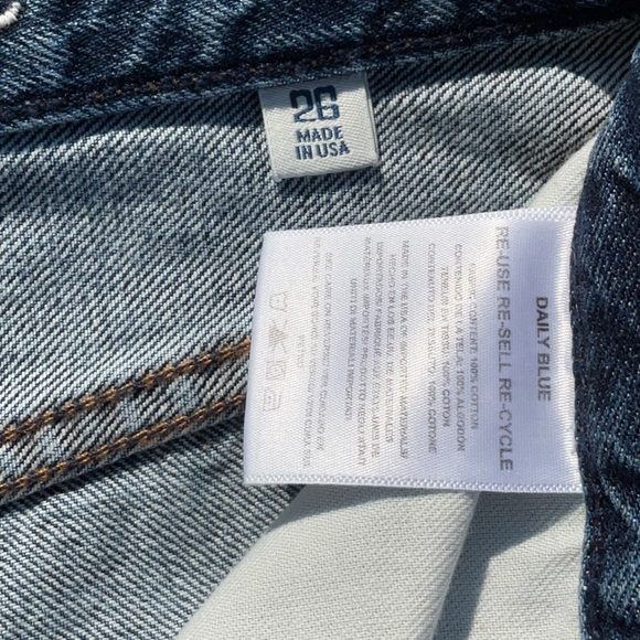 NWT Daily Blue By AG Mid Wash Distressed Cropped Jeans In Hype Size 26 - Picture 14 of 14